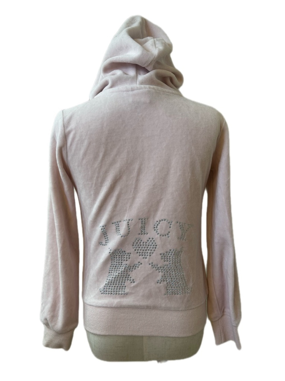 Juicy Couture Light Pink Rhinestone Back Logo Hoodie